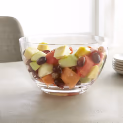 Huang Acrylic Arc Thick Round Bowl - Chips  Salads  Snacks - Party  Kitchen  Holiday Serving