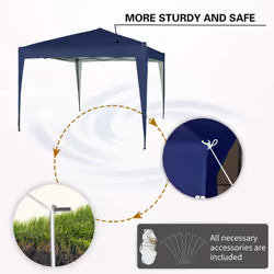 MccÂ® 3x3m Pop-up Gazebo Waterproof Outdoor Garden Marquee Canopy NS - Blue