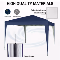 MccÂ® 3x3m Pop-up Gazebo Waterproof Outdoor Garden Marquee Canopy NS - Blue