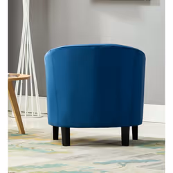 MCCÂ® Velvet Fabric Tub Chair Armchair Club Chair for Dining Living Room & Cafe - Blue