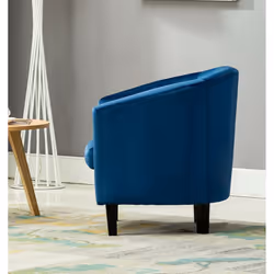 MCCÂ® Velvet Fabric Tub Chair Armchair Club Chair for Dining Living Room & Cafe - Blue