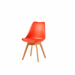 Dining Chairs by MCC Designer Side Chairs Wooden Legs Office Home Commercial EVA - Red