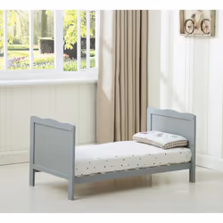 MCCÂ® Wooden Baby Cot Bed "Orlando" & Water repellent Mattress - Grey