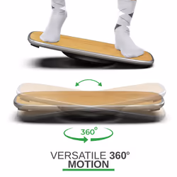 BASE+ Standing Desk Balance Board - Balance Board Standing Desk Safe Easy to Use Non-Distracting Bamboo Aluminum Balance Boards Stay Active