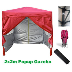 MCC Pop-up Gazebo 2m x 2m With Sides - Red