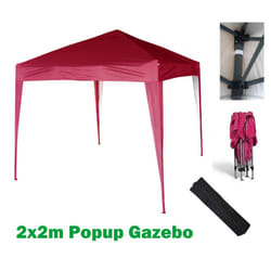 Mcc@home GAZEBO 2x2m Pop-up Gazebo Waterproof Outdoor Garden Marquee Canopy - Red