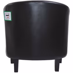 MCC@Home Faux Leather Tub Chair Armchair club Chair for Dining Living Room & Cafe - Black