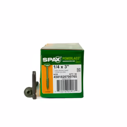 SPAX 1/4"""" x 3"""" Exterior Washer Head Structural Wood Lag Screws Powerlags Torx T-Star (50 EA) Bit Included Heavy Duty Rust Resistant