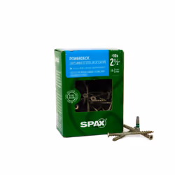 SPAX 45705008401004#10 x 2-1/2 Flat Head  304 Stainless Steel  Deck Construction Screw  T-Star+ Drive bit Included  83 Count