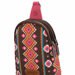 Wrangler Aztec Crossbody Sling Bags for Women Cross Body Purse with Detachable Strap WG2205-210HPK
