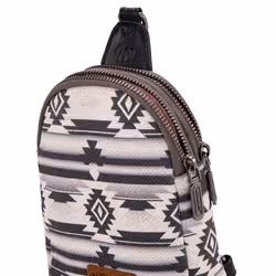 Wrangler Aztec Crossbody Sling Bags for Women Cross Body Purse with Detachable Strap WG2205-210BK