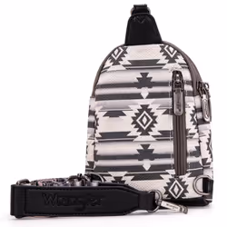Wrangler Aztec Crossbody Sling Bags for Women Cross Body Purse with Detachable Strap WG2205-210BK