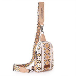 Wrangler Aztec Crossbody Sling Bags for Women Cross Body Purse with Detachable Strap WG2205-210TN