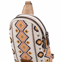 Wrangler Aztec Crossbody Sling Bags for Women Cross Body Purse with Detachable Strap WG2205-210TN