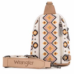 Wrangler Aztec Crossbody Sling Bags for Women Cross Body Purse with Detachable Strap WG2205-210TN