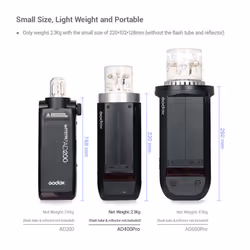Godox AD400Pro 2.4G TTL HSS 1/8000S 5600K Outdoor Flash Bowens Mount