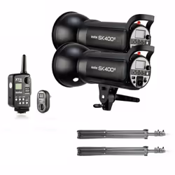 800Ws 2x Godox SK400II 400W 2.4G Studio Flash Strobe Light Head Kit