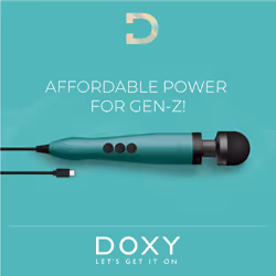 Doxy USB-C Wand Body Massager | Multi Speed Strong Vibration Vibrator |Turquoise