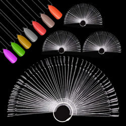 4 Set Total 200 Tips Clear Nail Swatches Sticks Nail Art Supplies for Nail Art Polish Display and Home DIY  Transparent Nail Practice Tips Sample Stic