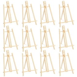 Wood Table Top Easels  Bulk Easel Stands for Painting Canvases (13.8 in  12 Pack)