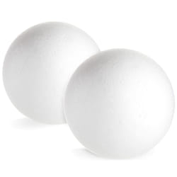 Juvale 2 Pack Large Foam Balls for Crafts  7.5 Inch Solid Polystyrene