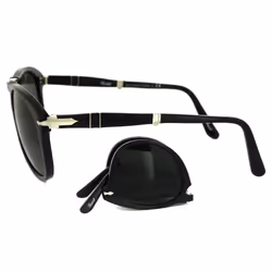 Persol Sunglasses 714 95/31 Black Green Folding Steve McQueen 54mm