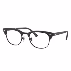 Ray-Ban Clubmaster Optics, Adult, Unisex, Square, Black, Non-polarized lens, Acetate