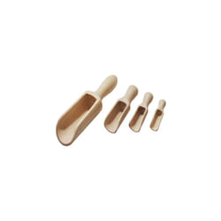 Versatile Wooden Scoops Set 4pcs - Multipurpose Wooden Spoons - Wood Salt and Spice Scoops â Rustic Bath Salt Scoop - Wooden Nuts Scoop - Sizes: 2.4