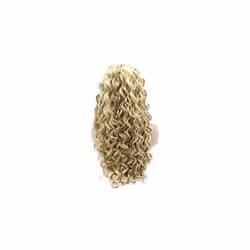 Two Tone Blonde Mix Curly Lace Front Synthetic Wig Natural Stylish Fiber Blond Curly Wig At Mxangel