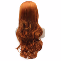 Mxangel Long Wavy Reddish Blonde Synthetic Lace Front Wig