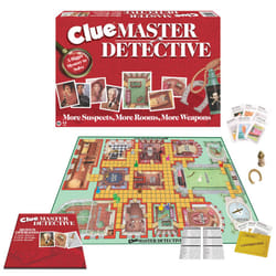 Clue Master Detective with Oversized Brass Tone Metal Weapons by Winning Moves Games USA  Largest Game of Clue Ever  for up to 10 Players  Ages 10 and