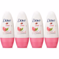 Dove Antiperspirant Deodorant Roll-On Go Fresh Pomegranate & Lemon Verbena 1.7 Oz / 50 Ml (Pack of 4)