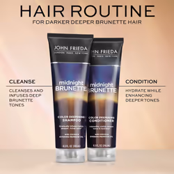 John Frieda Brilliant Brunette Visibly Deeper Bundle: Color Deepening Shampoo & Conditioner  8.3 Ounce Each