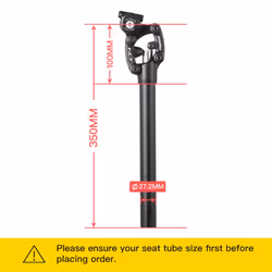 SR Suntour SP12 NCX bike Suspension Seatpost with Cover (27.2mm x 350mm)