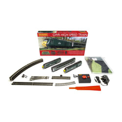 Hornby Train Set R1230M GWR Plastic High Speed Analogue OO Gauge Locomotives Model Railway Train Sets, Starter Electric Model Train Kits Steam