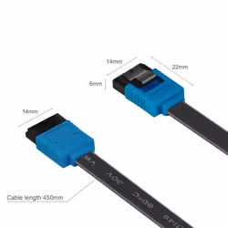 SATA Cable III, 12 Pack SATA Cable III 6Gbps Straight HDD SDD Data Cable with Locking Latch 18 Inch for SATA HDD, SSD, CD Driver, CD Writer