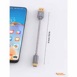 Short USB A to USB C Cable 0.15m, CableCreation USB A to C Short Cable 480Mbps Data 3A Fast Charging Cable for Power Bank, Andorid Auto iPad Mini