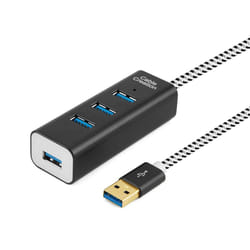 CableCreation CD0198 interface hub USB 3.2 Gen 1 (3.1 Gen 1) Type-A 5000 Mbit/s Black, White