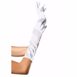 Leg Avenue 8B__00222, Fancy dress gloves, White, 1 pc(s)