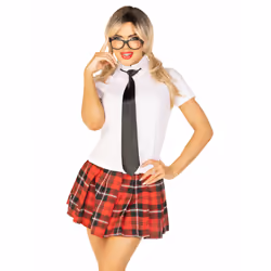 Leg Avenue 85112_06201, Red, White, S, 1 pc(s)