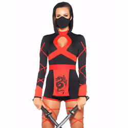 Leg Avenue 85401_01102, Black, Red, M, 1 pc(s)