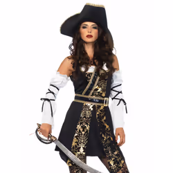 Leg Avenue 85563_05403, Black, Gold, L, 1 pc(s)
