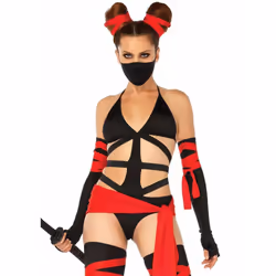 Leg Avenue 86693_01125, Black, Red, XS, 1 pc(s)