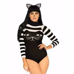 Leg Avenue 89204_00722, Black, White, One Size, 1 pc(s)