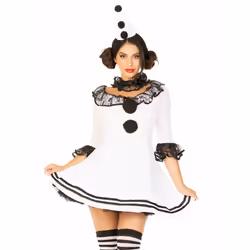 Leg Avenue 86658_00805, Black, White, S/M, 1 pc(s)