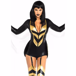 Leg Avenue 86760_05401, Black, Gold, S, 1 pc(s)