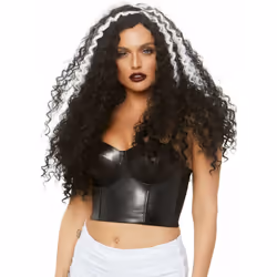 Leg Avenue A2858_00722, Fancy dress wig, Black, White, 1 pc(s)