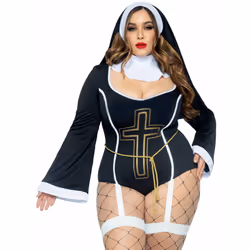 Leg Avenue 86978X_00709, Black, White, 3X/4X, 1 pc(s)