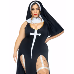 Leg Avenue 86972X_00709, Black, White, 3X/4X, 1 pc(s)