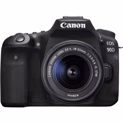 Canon 90D Digital SLR Camera with 18-55 is STM Lens